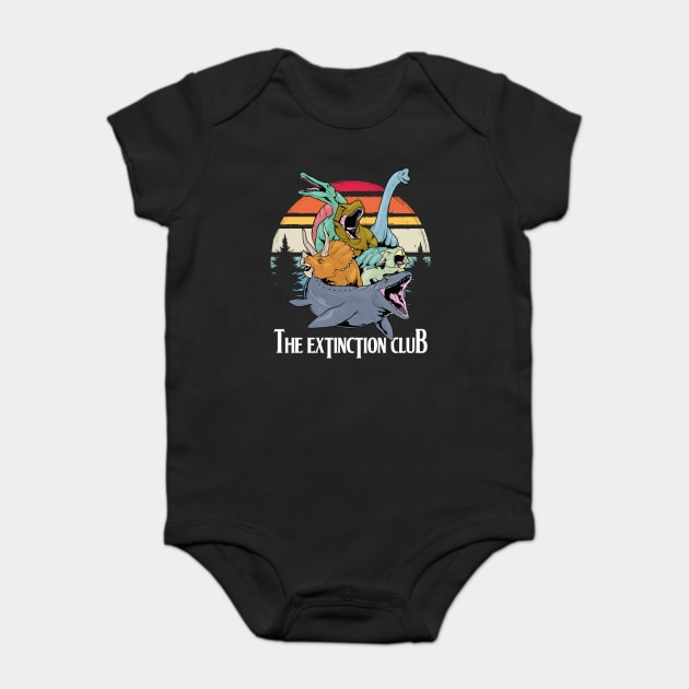 The Extinction Club: Vintage Dino Assembly Baby Bodysuit by GoshWow®